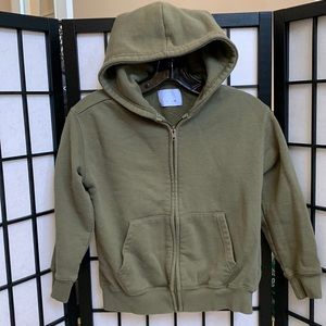 Zara Kids Olive Zip Up Hoodie